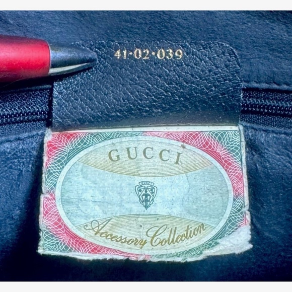 Authentic Vintage Gucci Monogram Canvas Black Leather Crossbody Bag - Picture 9 of 16